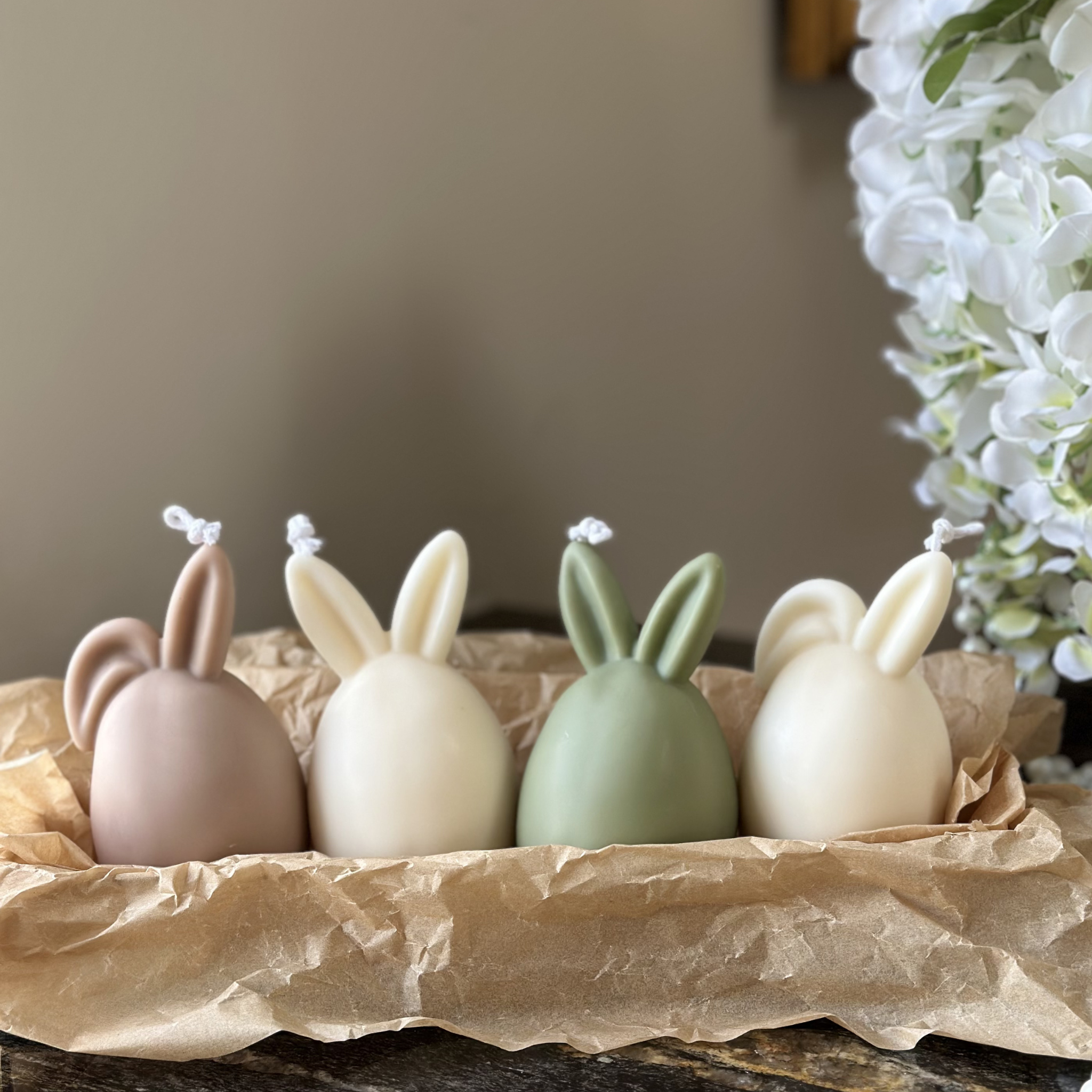 Świeca Jajko z uszkiem ochlapniętym