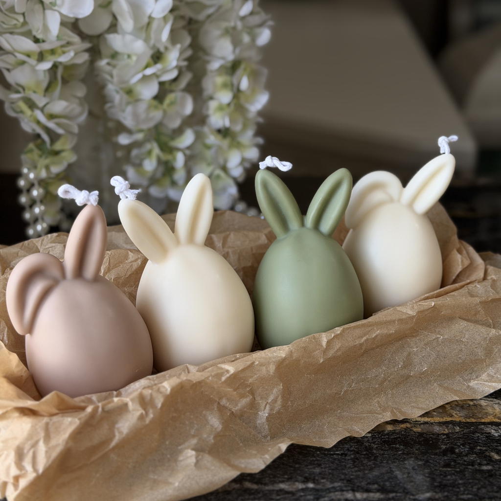 Świeca Jajko z uszkami postawionymi