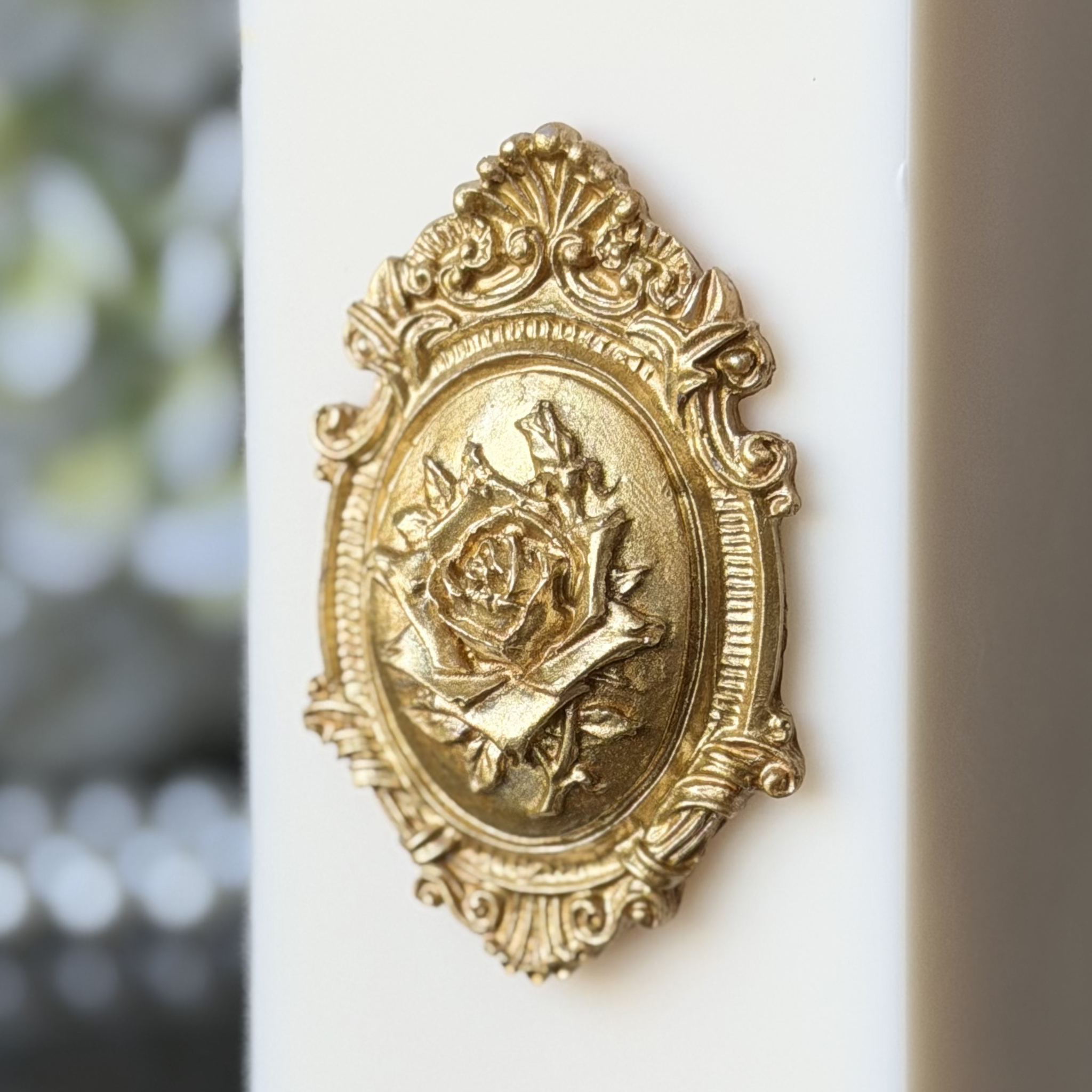 Świeca Kwadrat złoty Emblemat