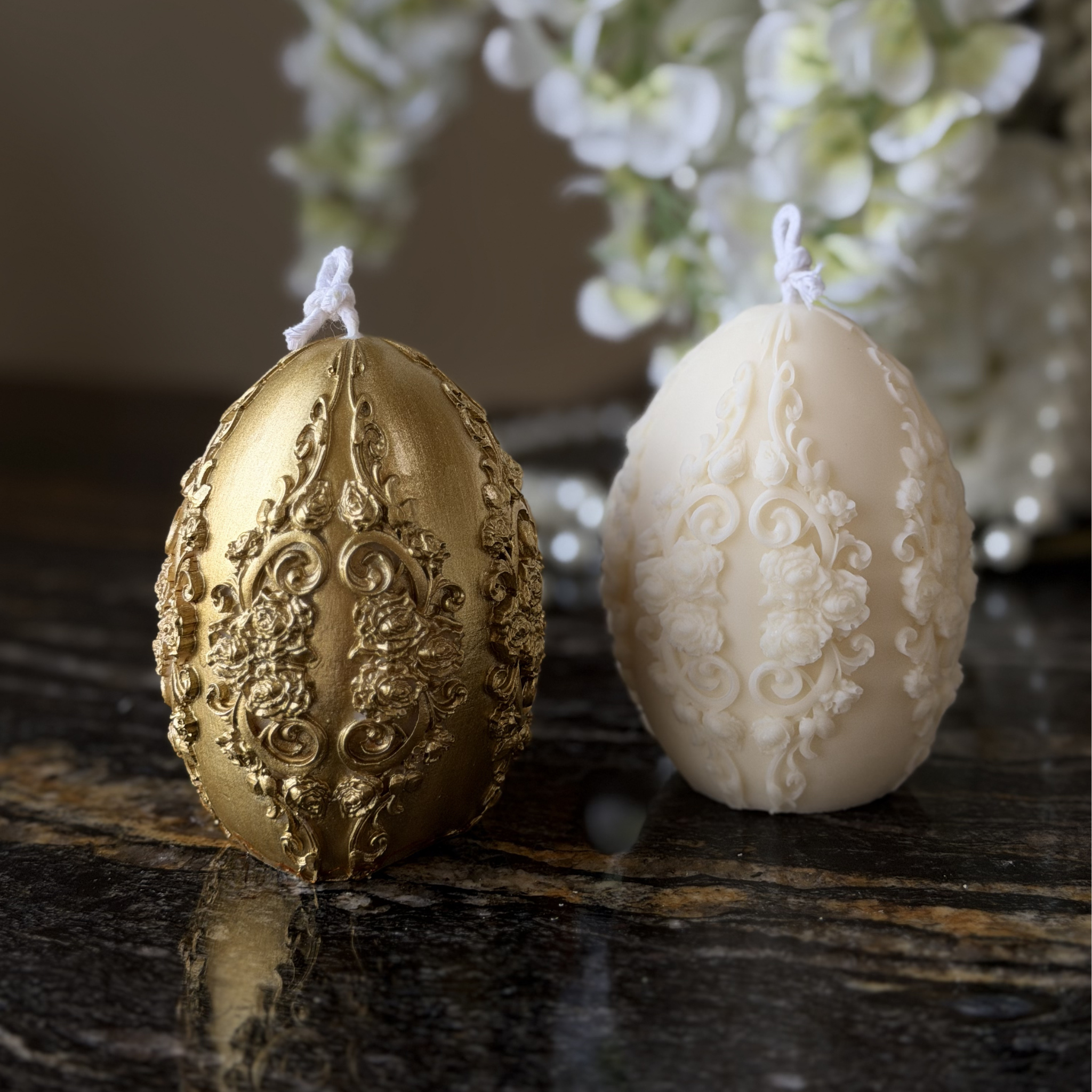 Świeca Jajko Pisanka Ornament