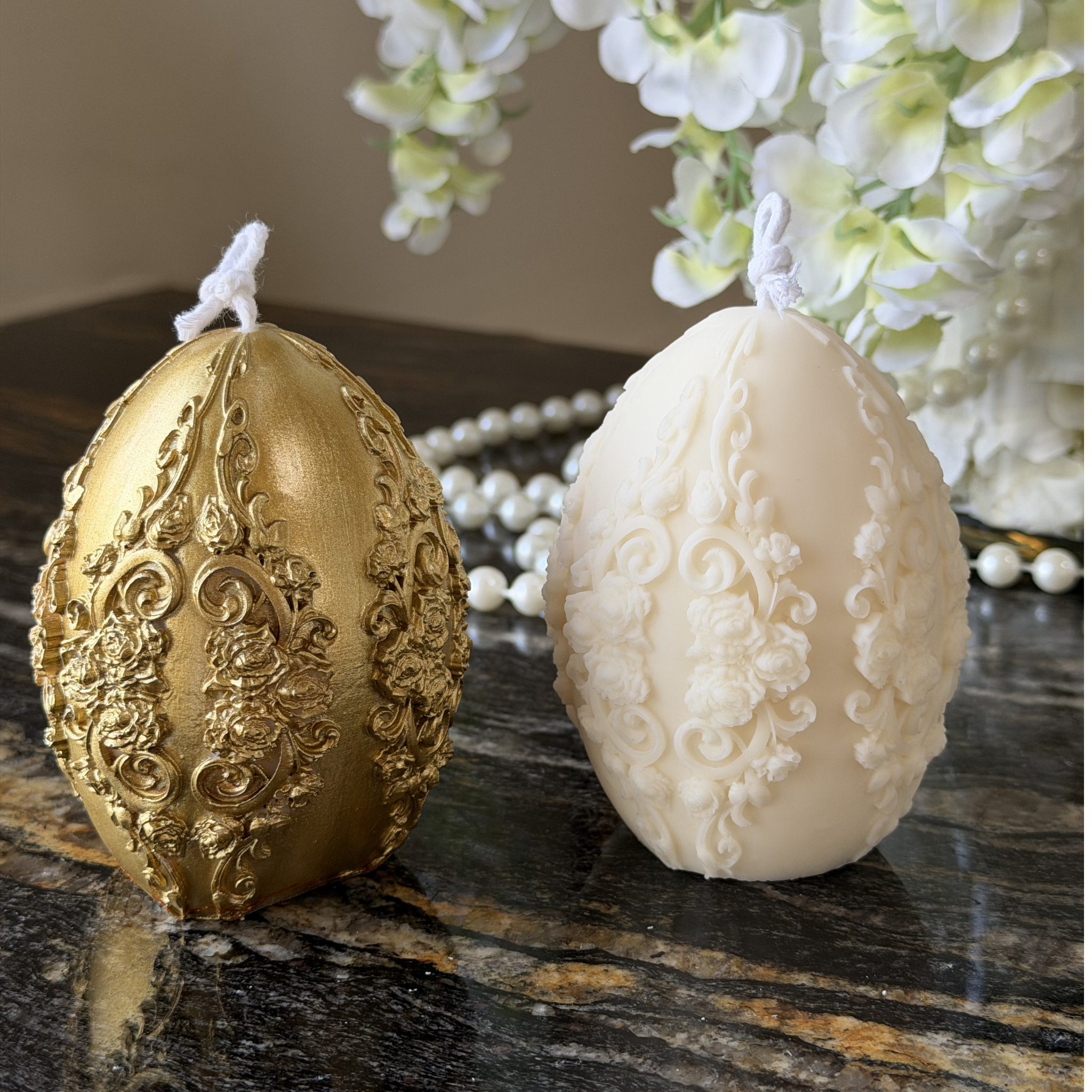 Świeca Jajko Pisanka Ornament