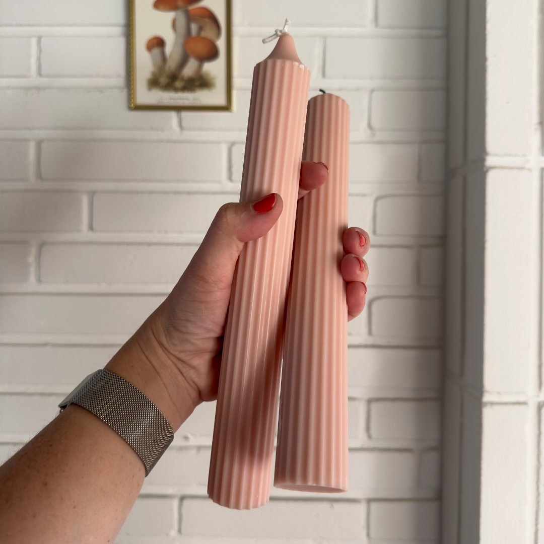 Świeca Pillar Ribbed Wysokie - 2 szt.