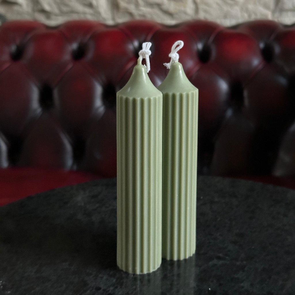 Świeca Pillar Ribbed - 2 szt.