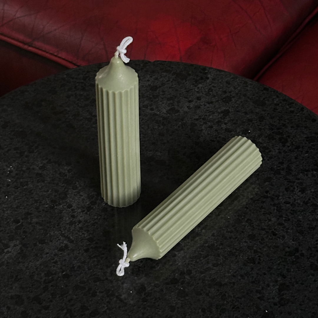 Świeca Pillar Ribbed - 2 szt.
